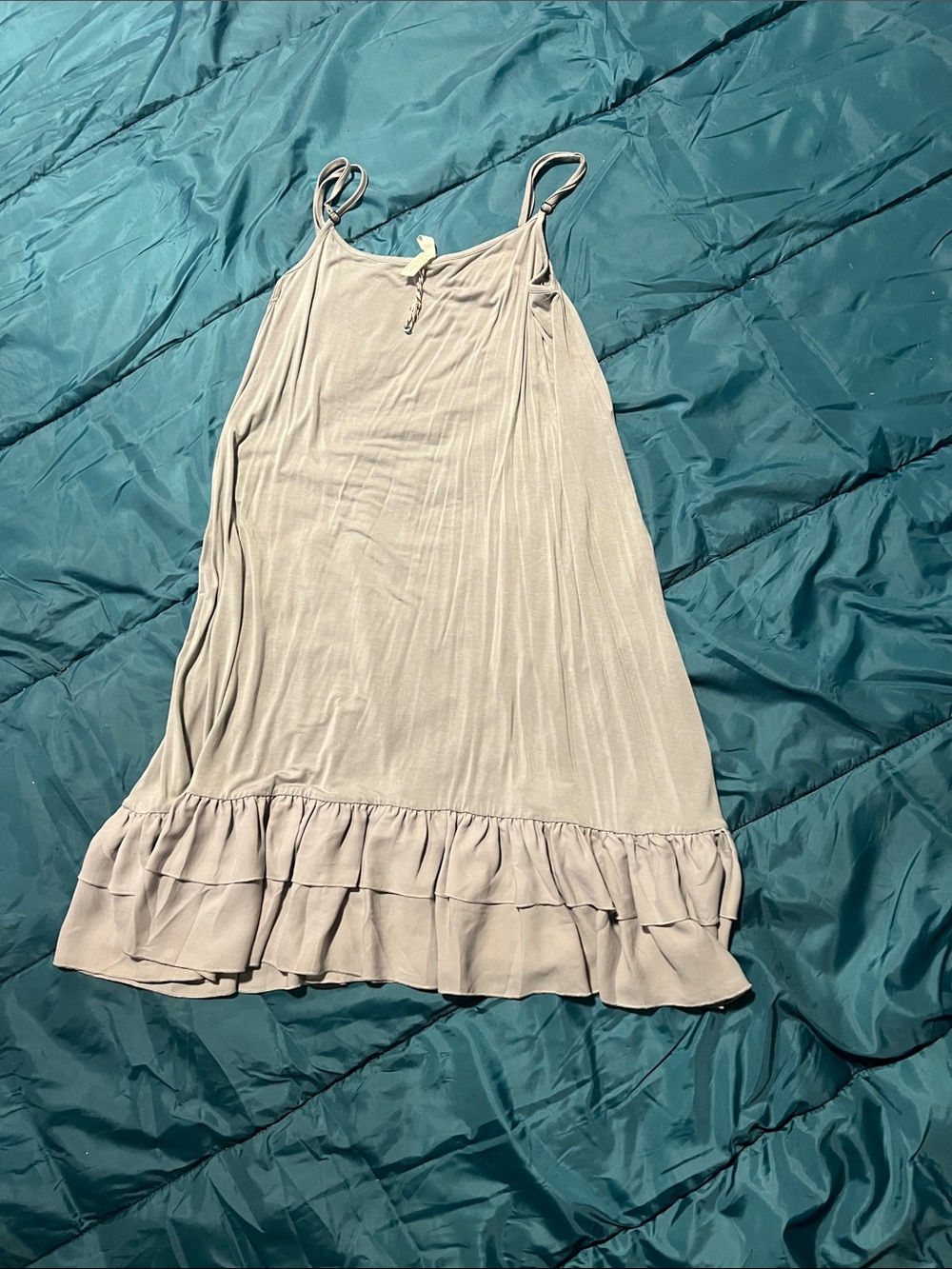 Matilda Jane Soft Grey Gathered Neck Tank
